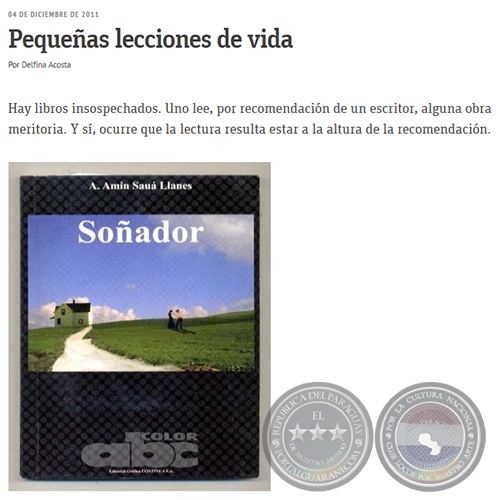 PEQUEÑAS LECCIONES DE VIDA - Por DELFINA ACOSTA - Domingo, 04 de Diciembre de 2011